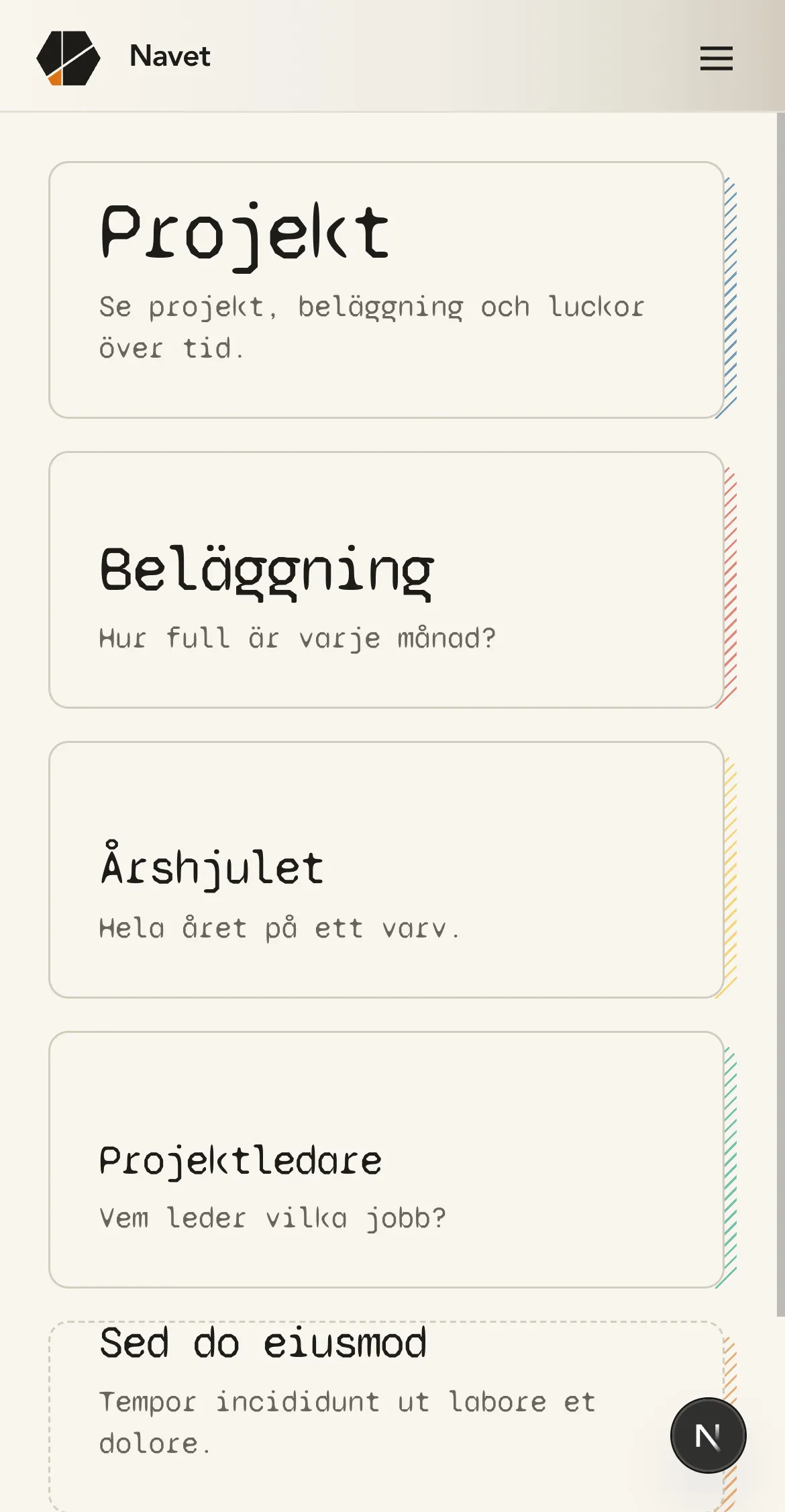 Byggkollektivet, navet on mobile