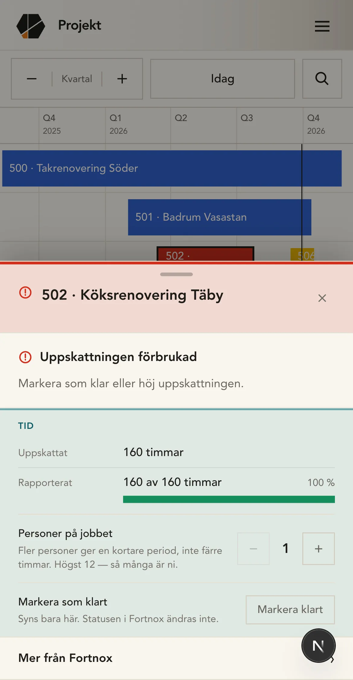 Byggkollektivet, projekt on mobile