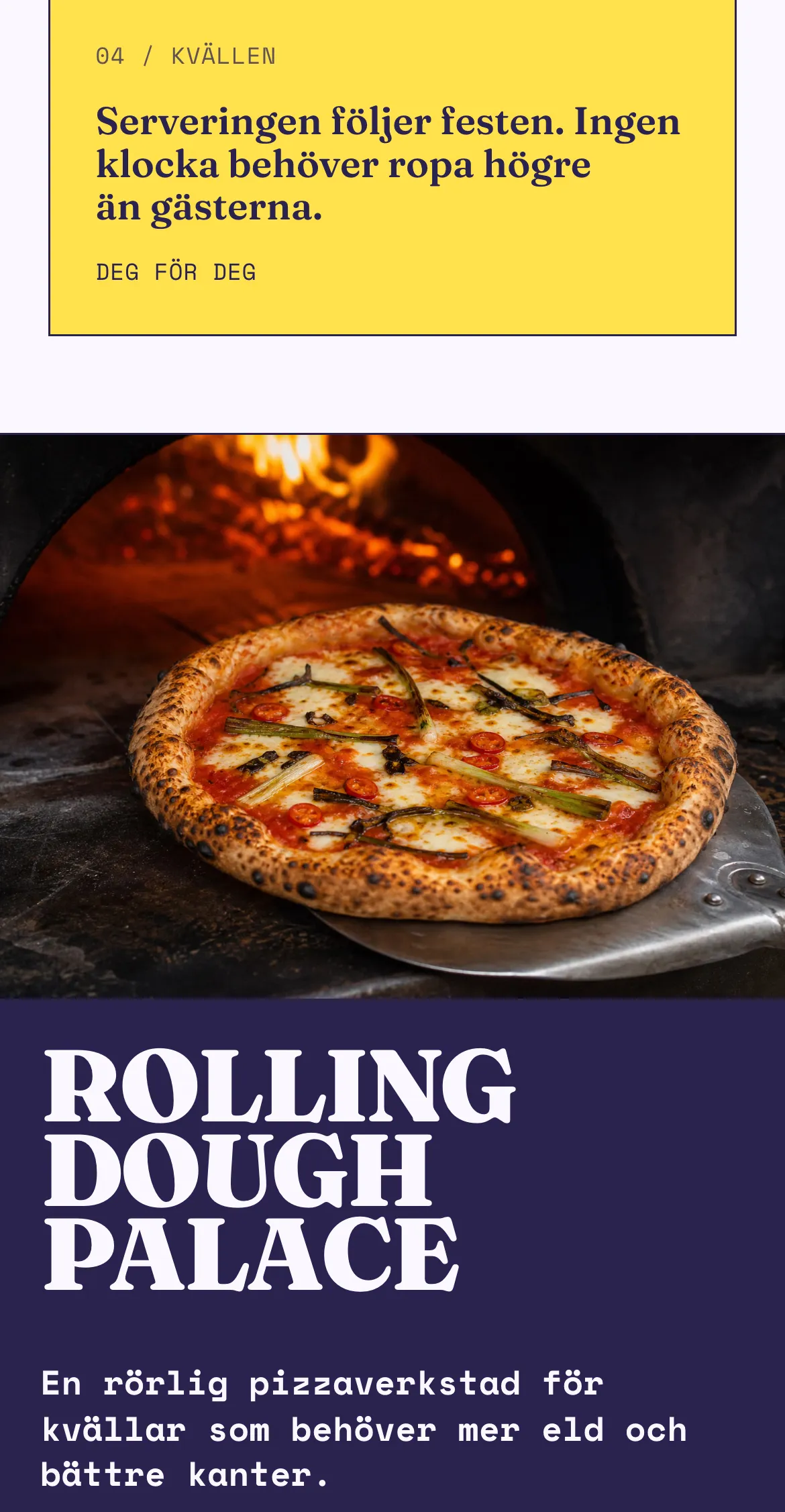 Rolling Dough Palace, om oss on mobile